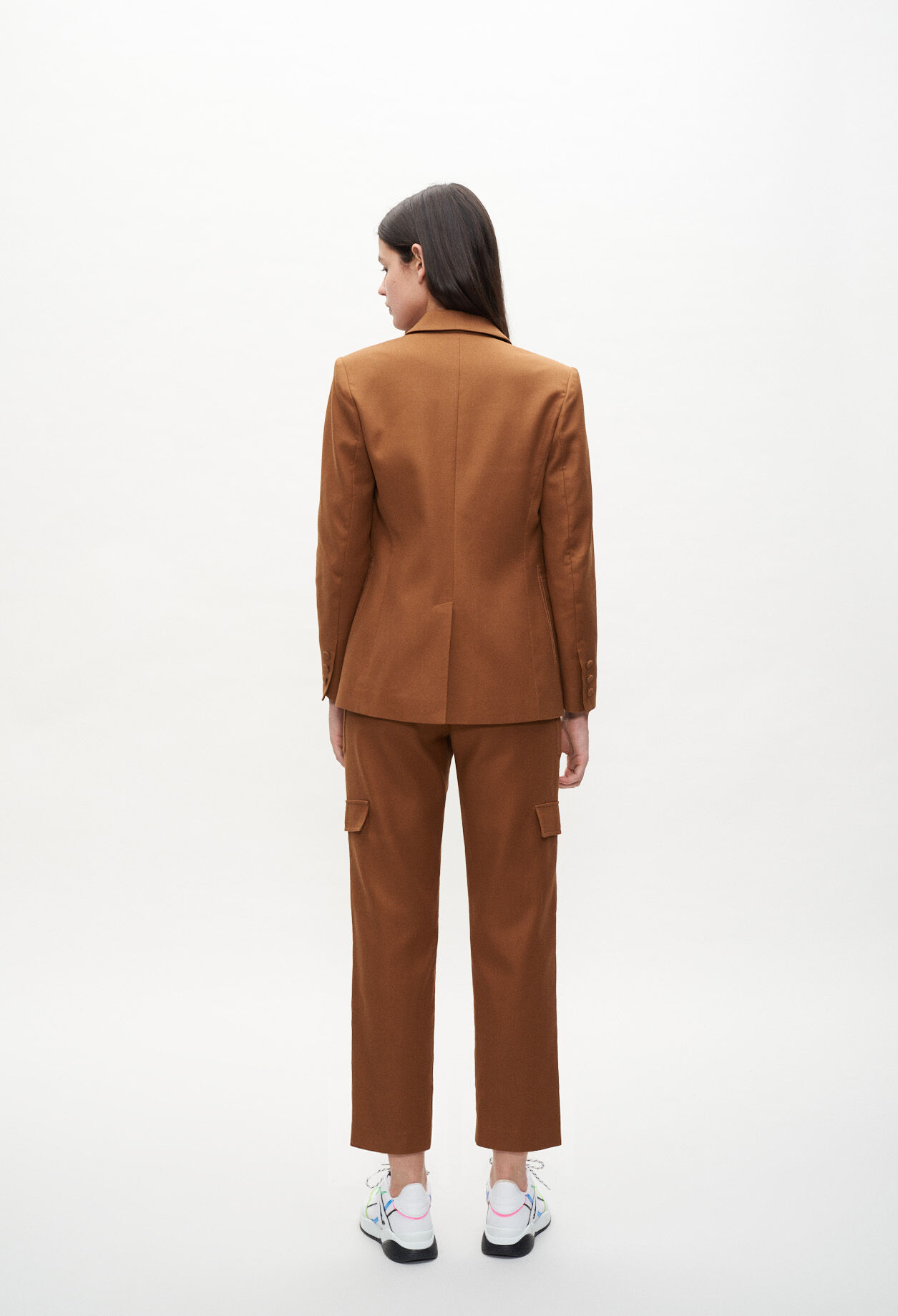 Topstitched tailored jacket