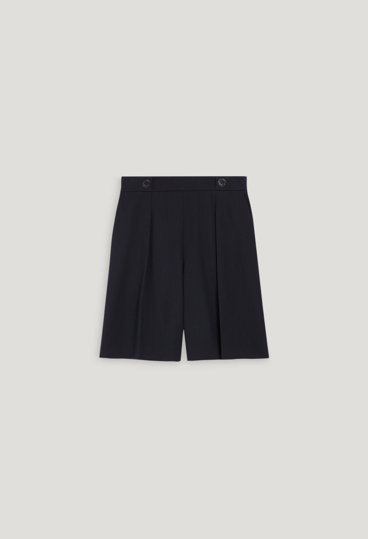 Navy straight Bermuda shorts