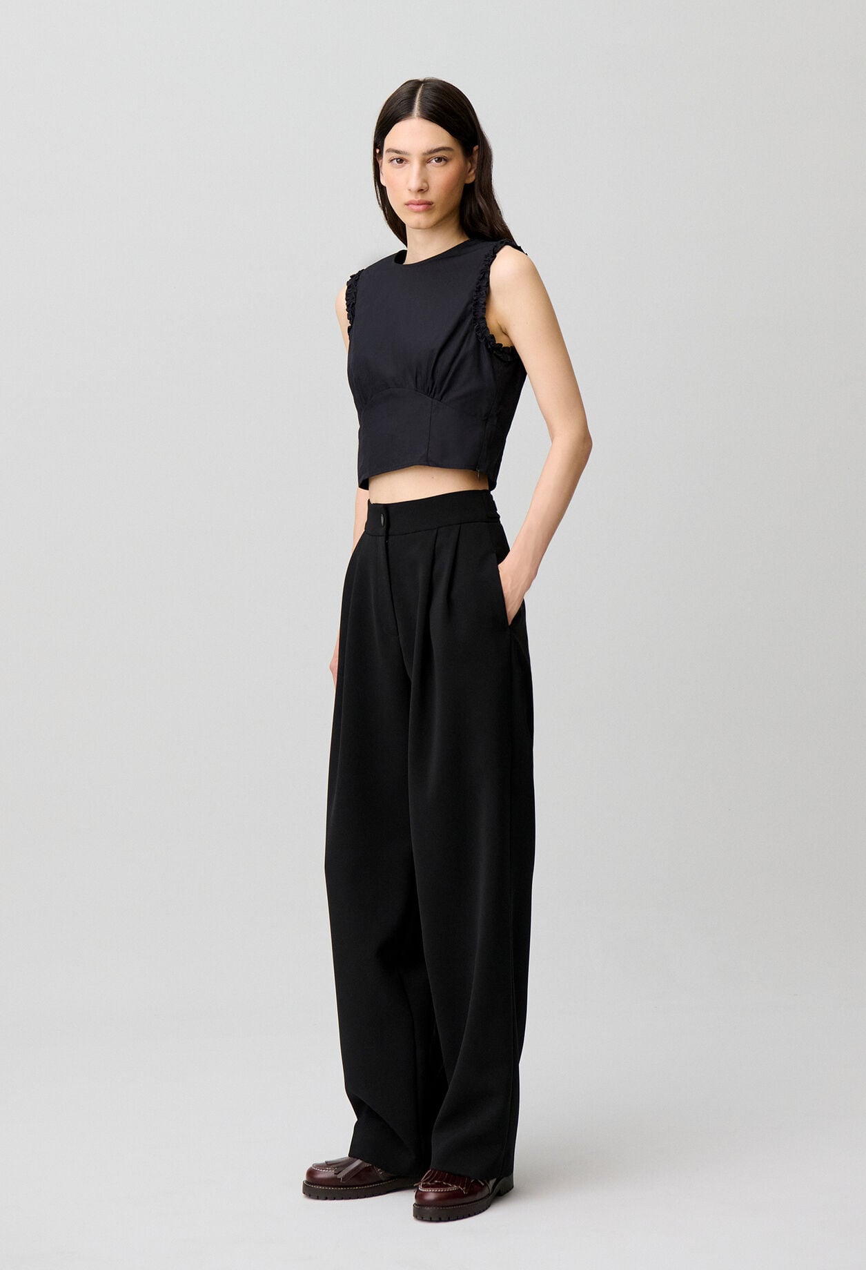 Ruffled crop top