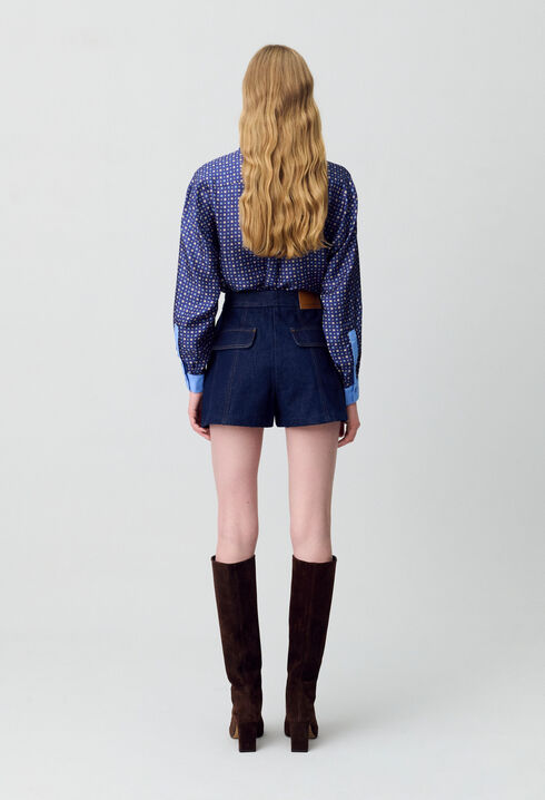 Raw Denim Mini Skirt