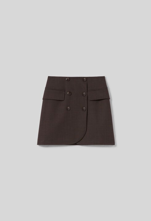 Straight mini skirt