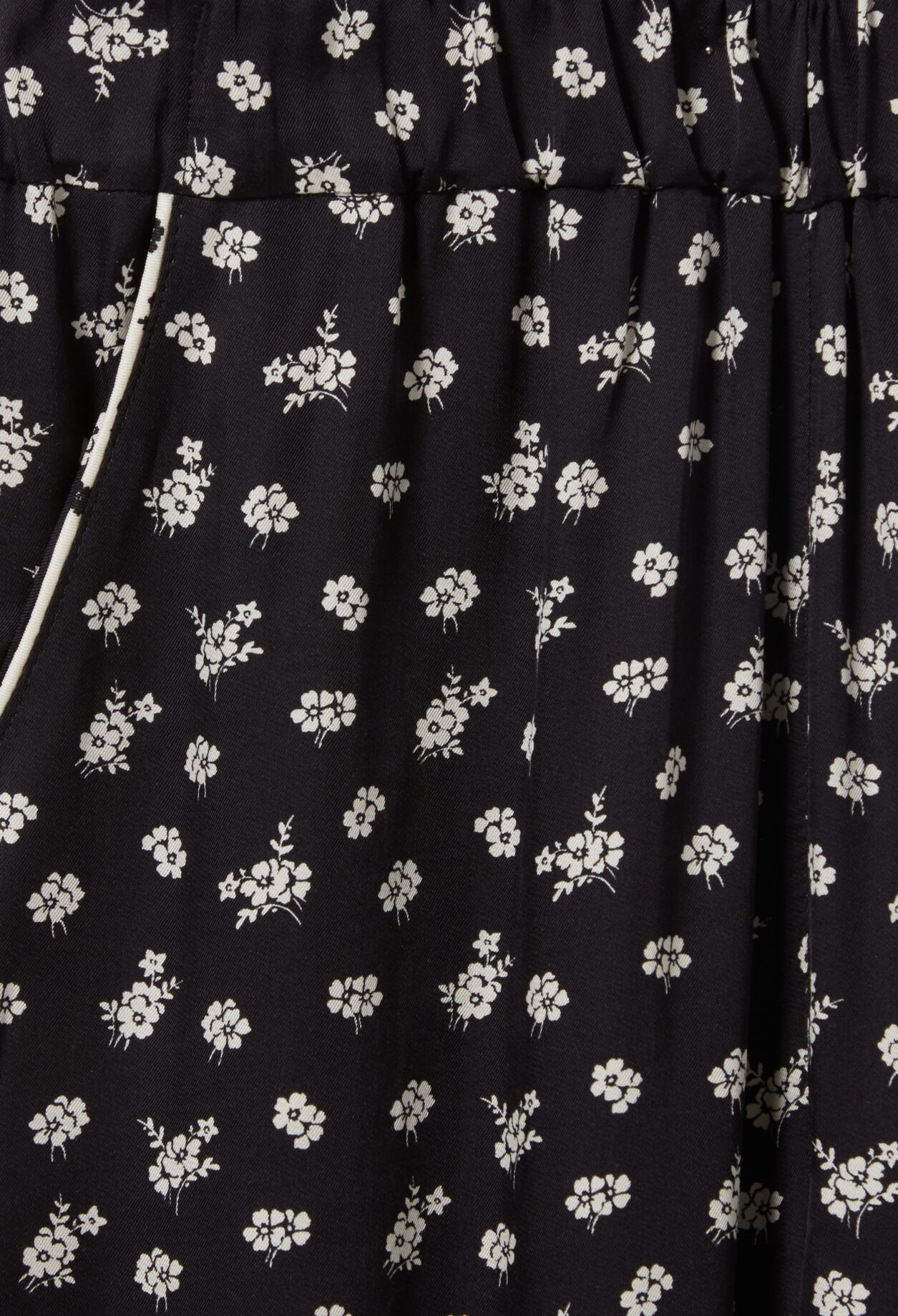 Wide-Leg Fluid Print Trousers