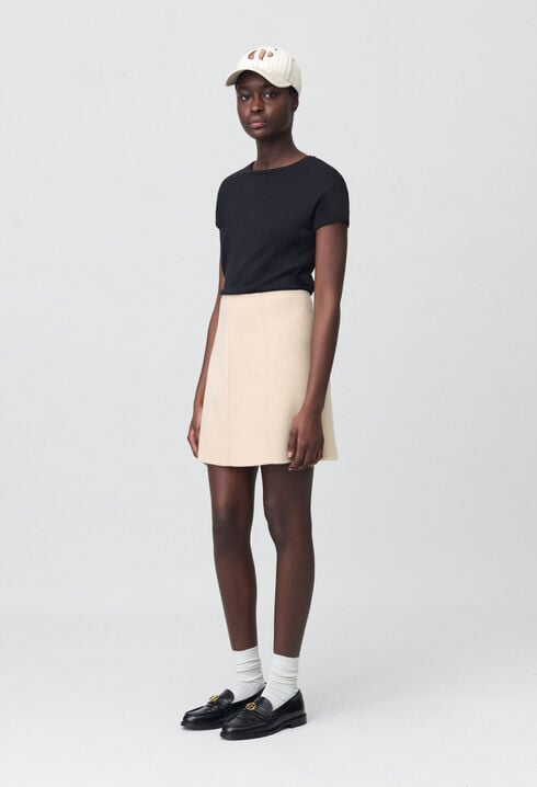 Straight mini skirt
