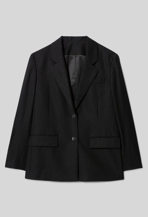 Sparkling striped straight jacket