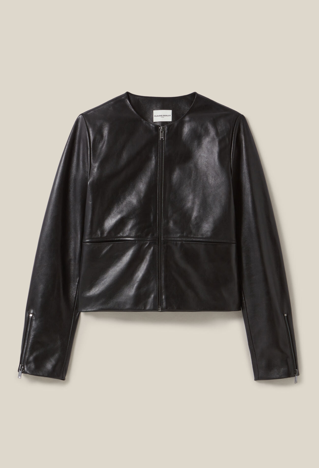 Claudie pierlot leather jacket hotsell