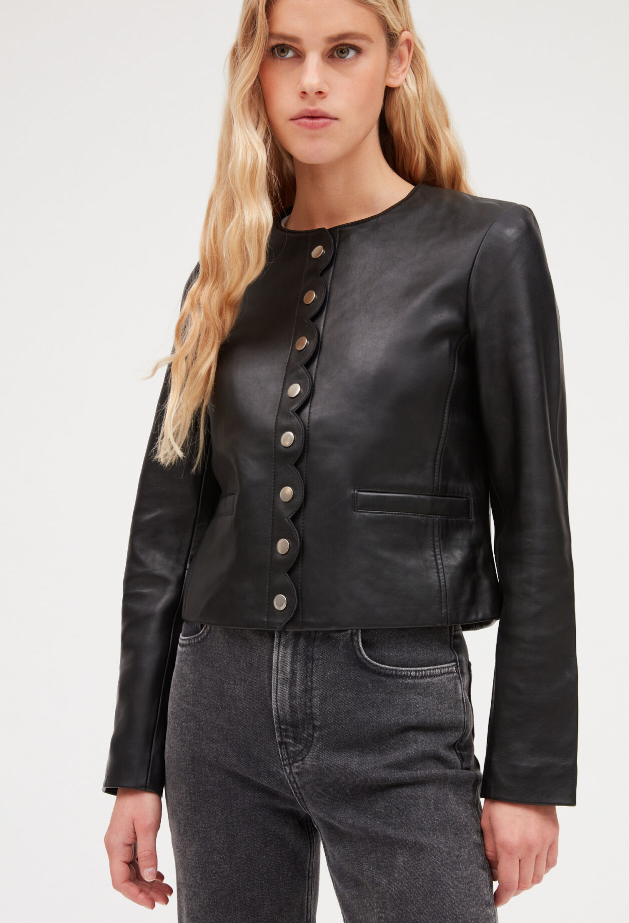 Smooth leather jacket for women | Claudie Pierlot