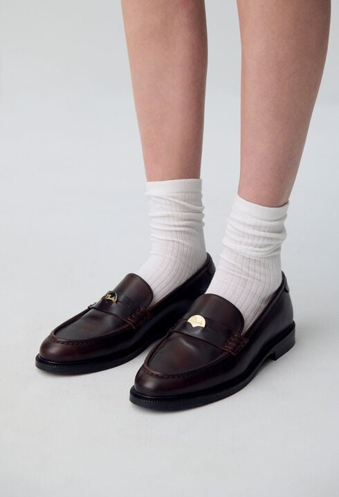 Chocolate Leather Loafers