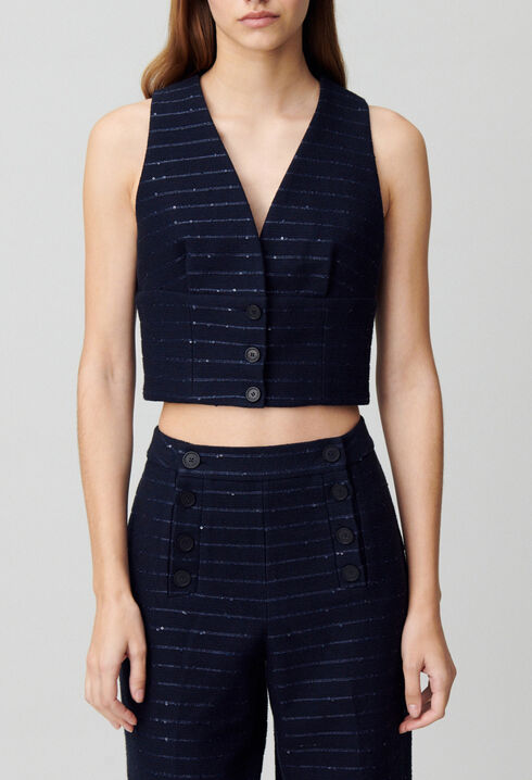 Striped blazer top