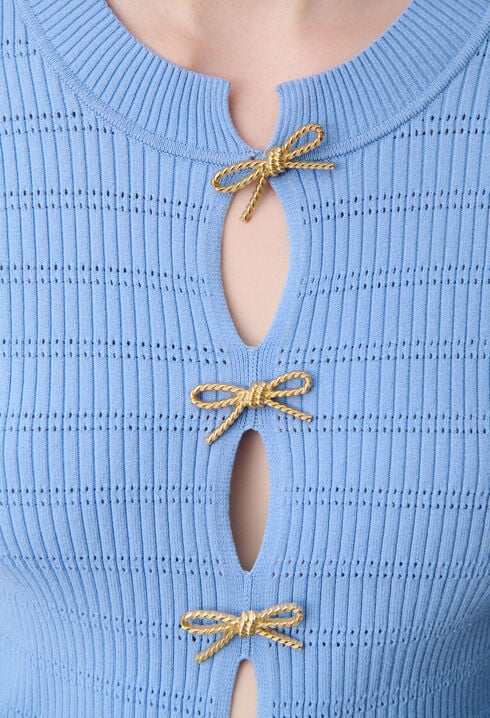 Knit Jumper with Bow Details