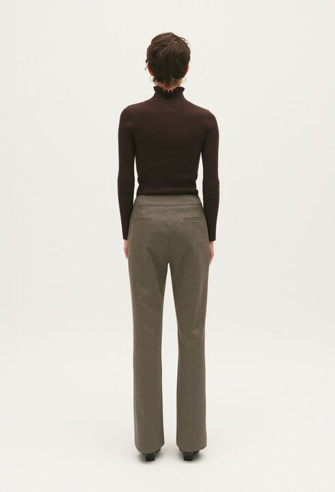 Straight-fit chocolate print trousers