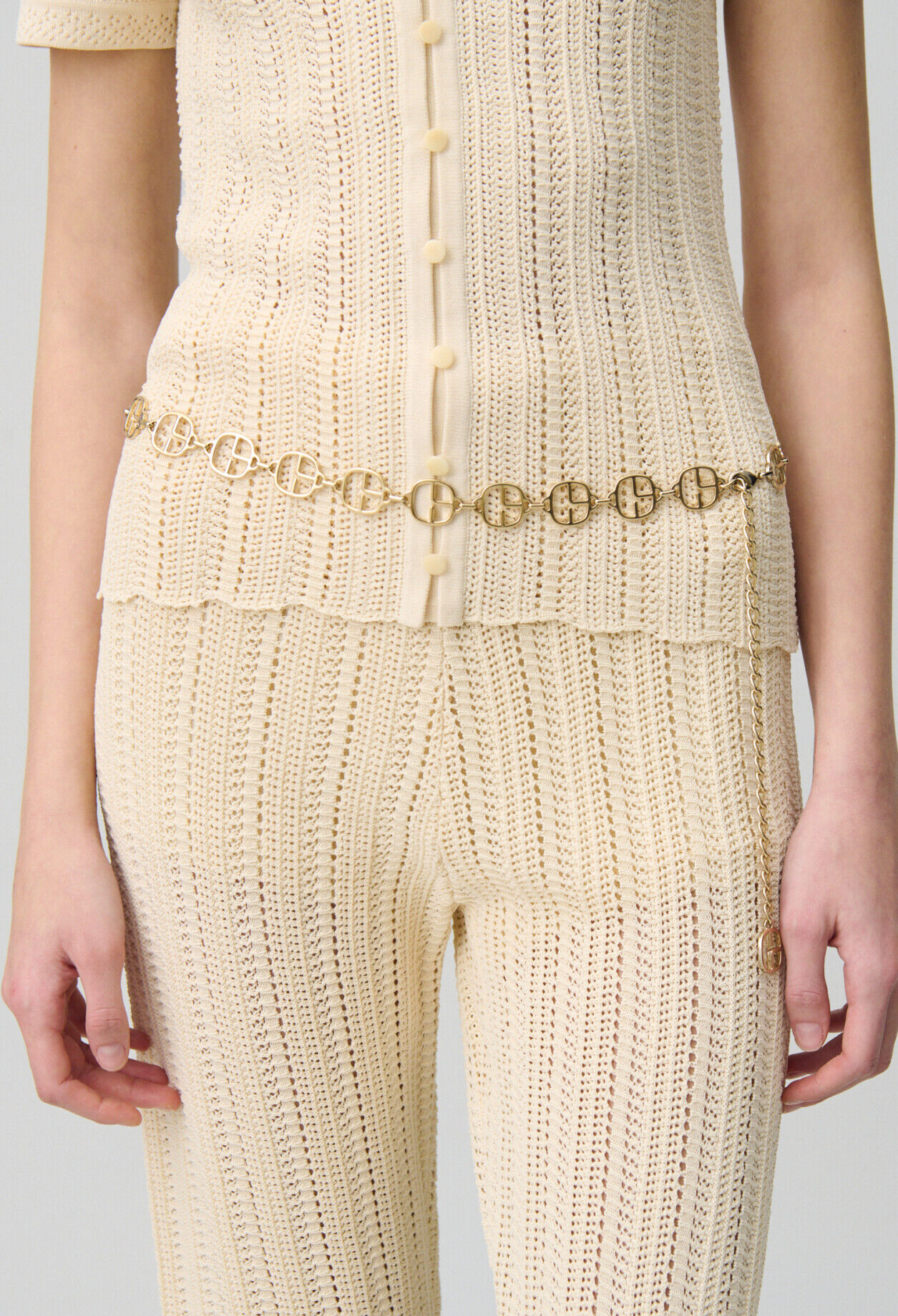 Chain monogram belt for women | Claudie Pierlot