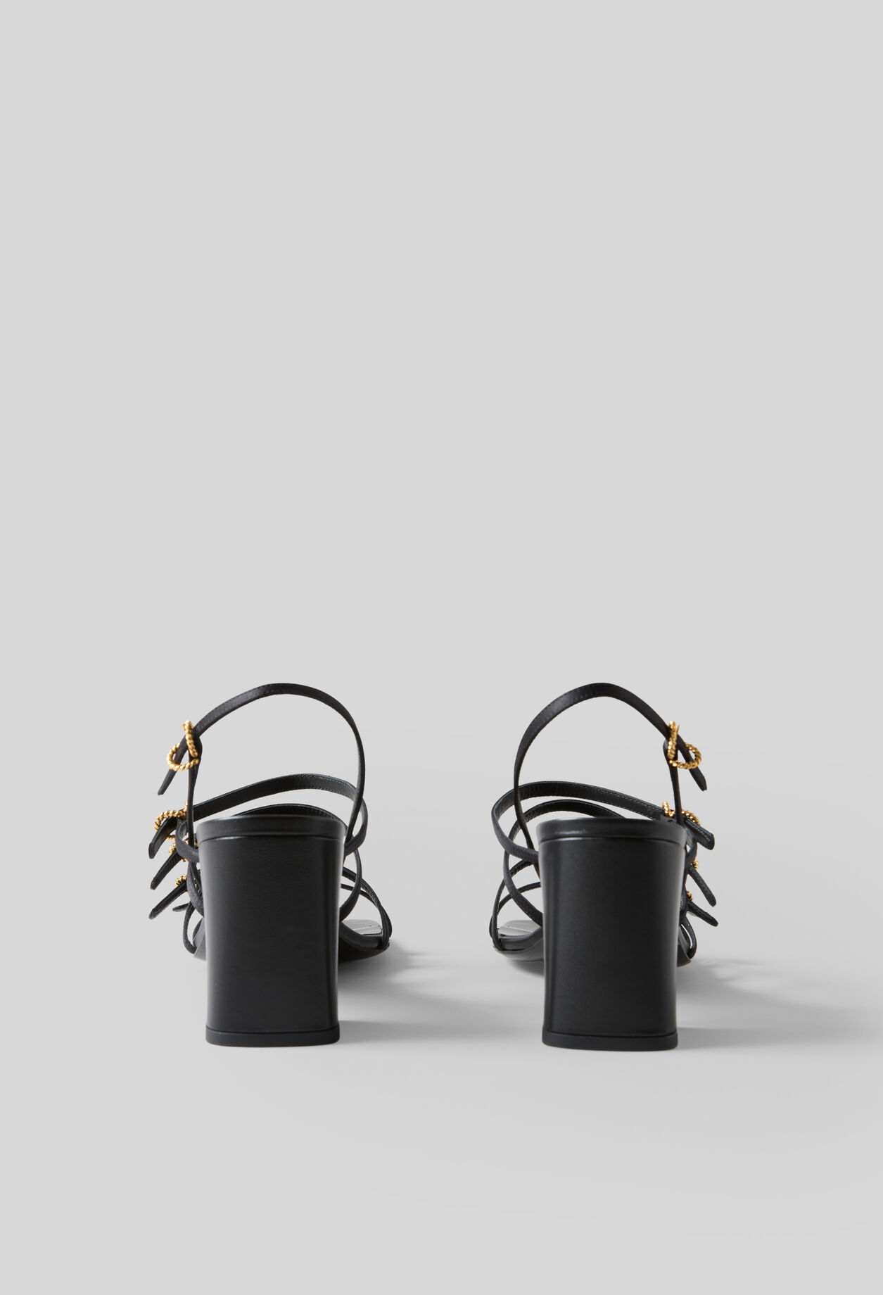 Satin heeled sandals