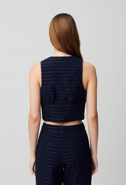 Striped blazer top