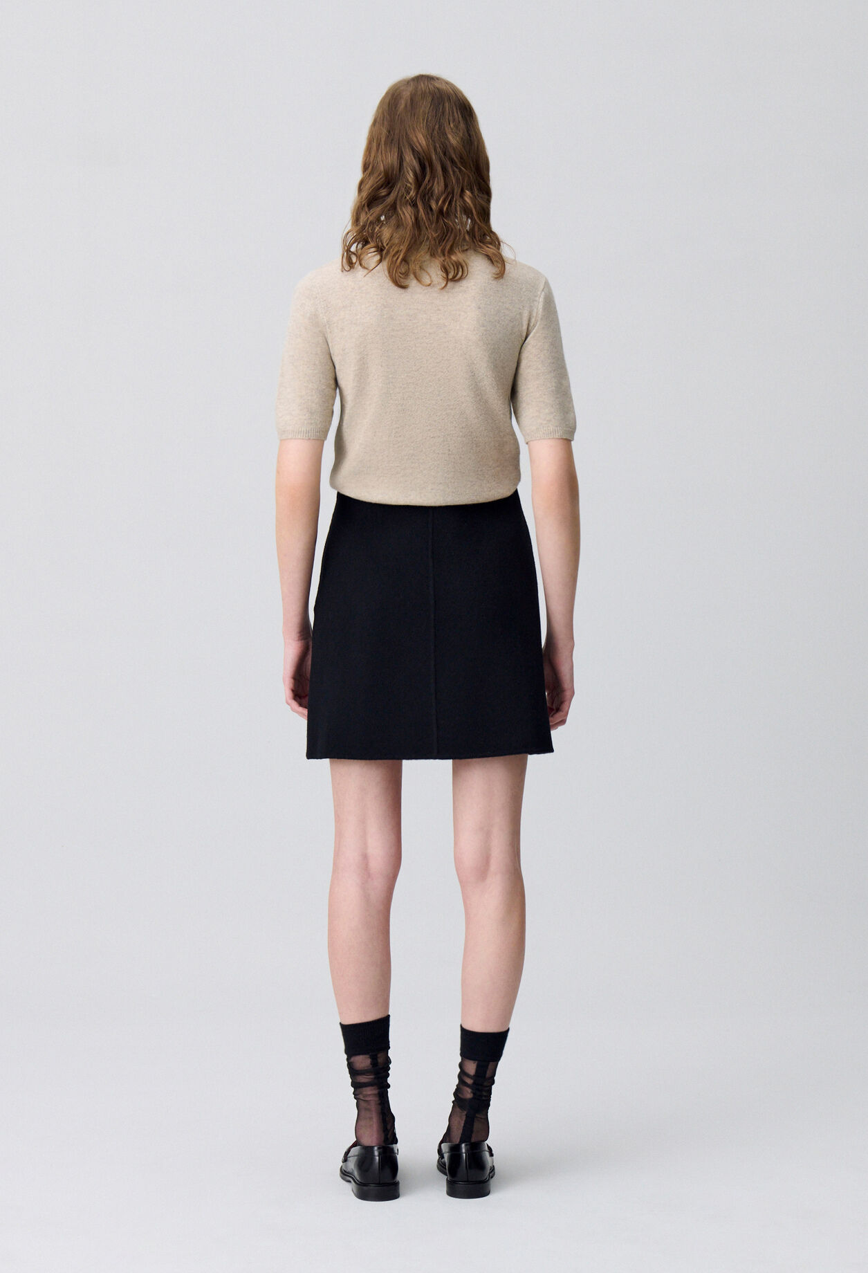 Straight mini skirt