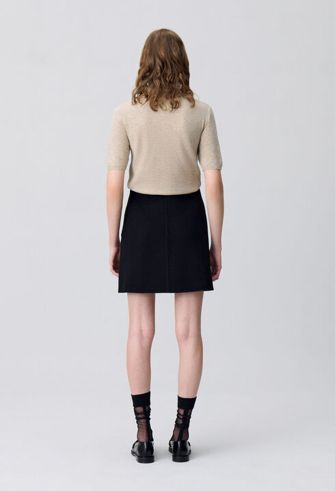 Straight mini skirt