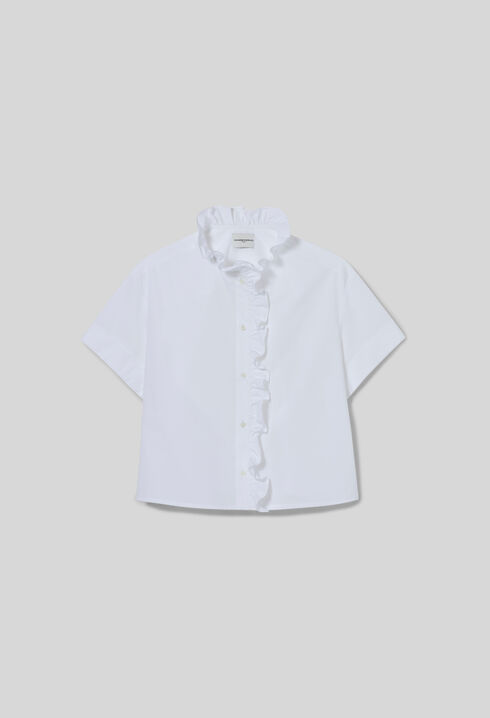 Victorian collar poplin shirt