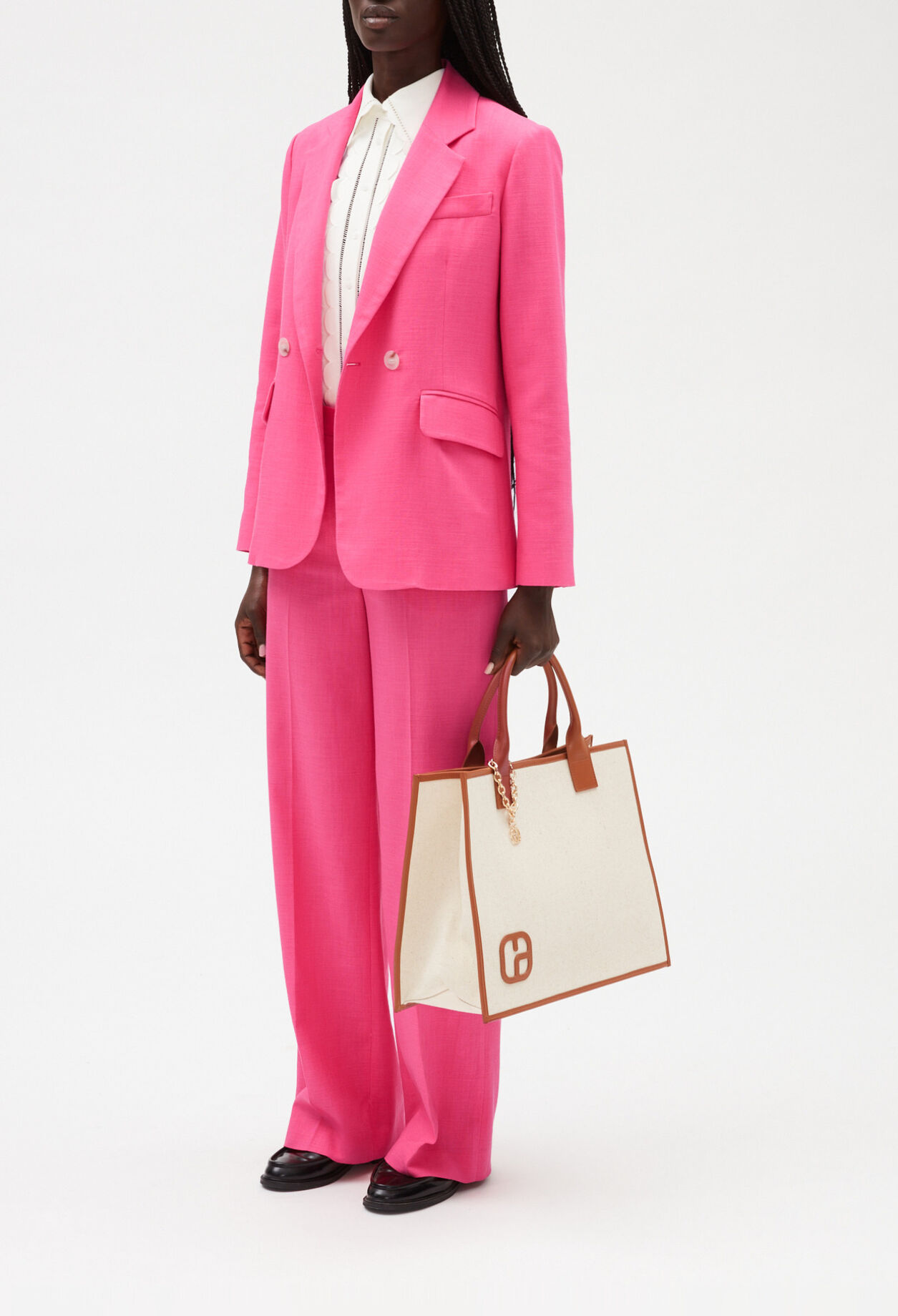 Pink suit jacket