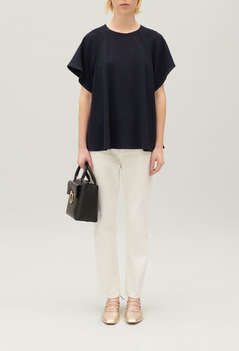 Navy short-sleeved top