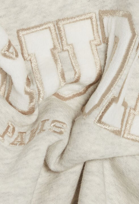 Marled grey knit sweatshirt