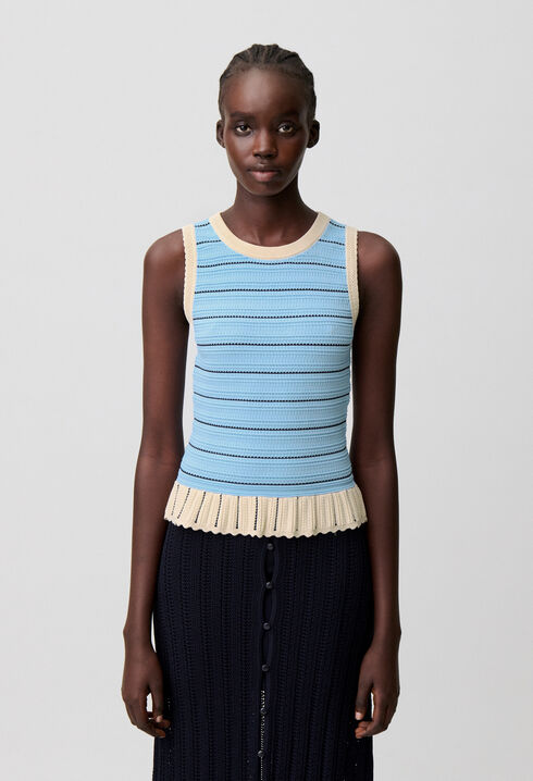 Striped knit top