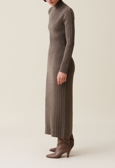 High Neck Knit Dress