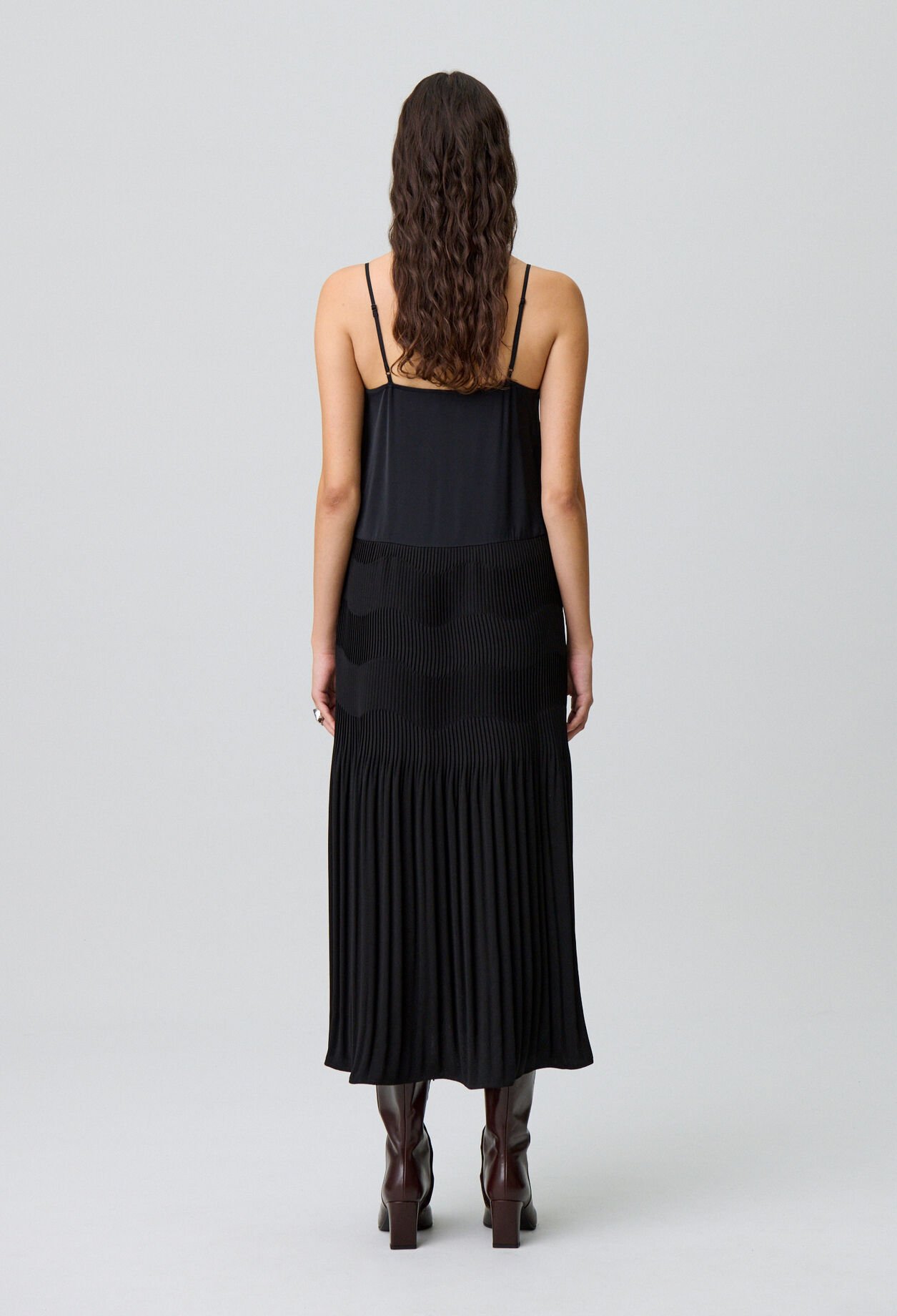 Flowing long strap dress