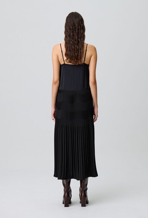 Flowing long strap dress