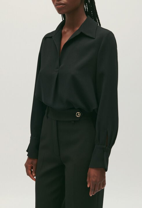 Black floaty blouse 
