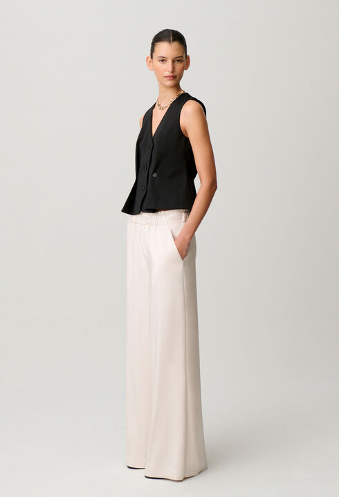 Flowy satin trousers