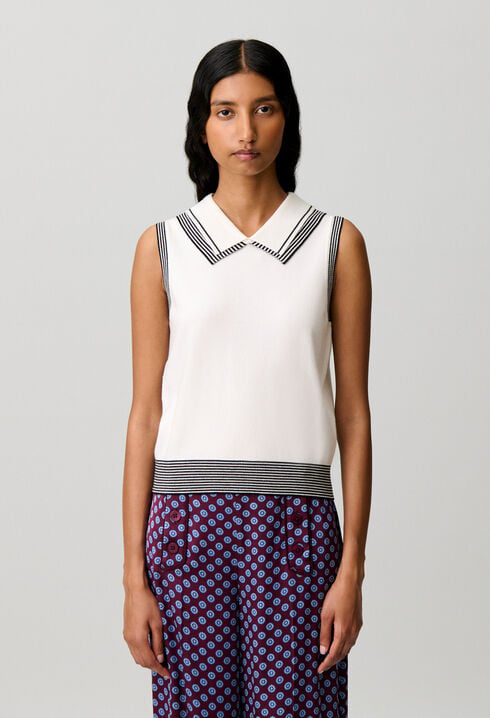 Striped knitted top