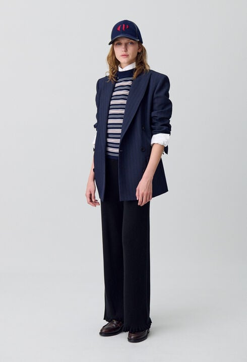 Flared Knit Trousers
