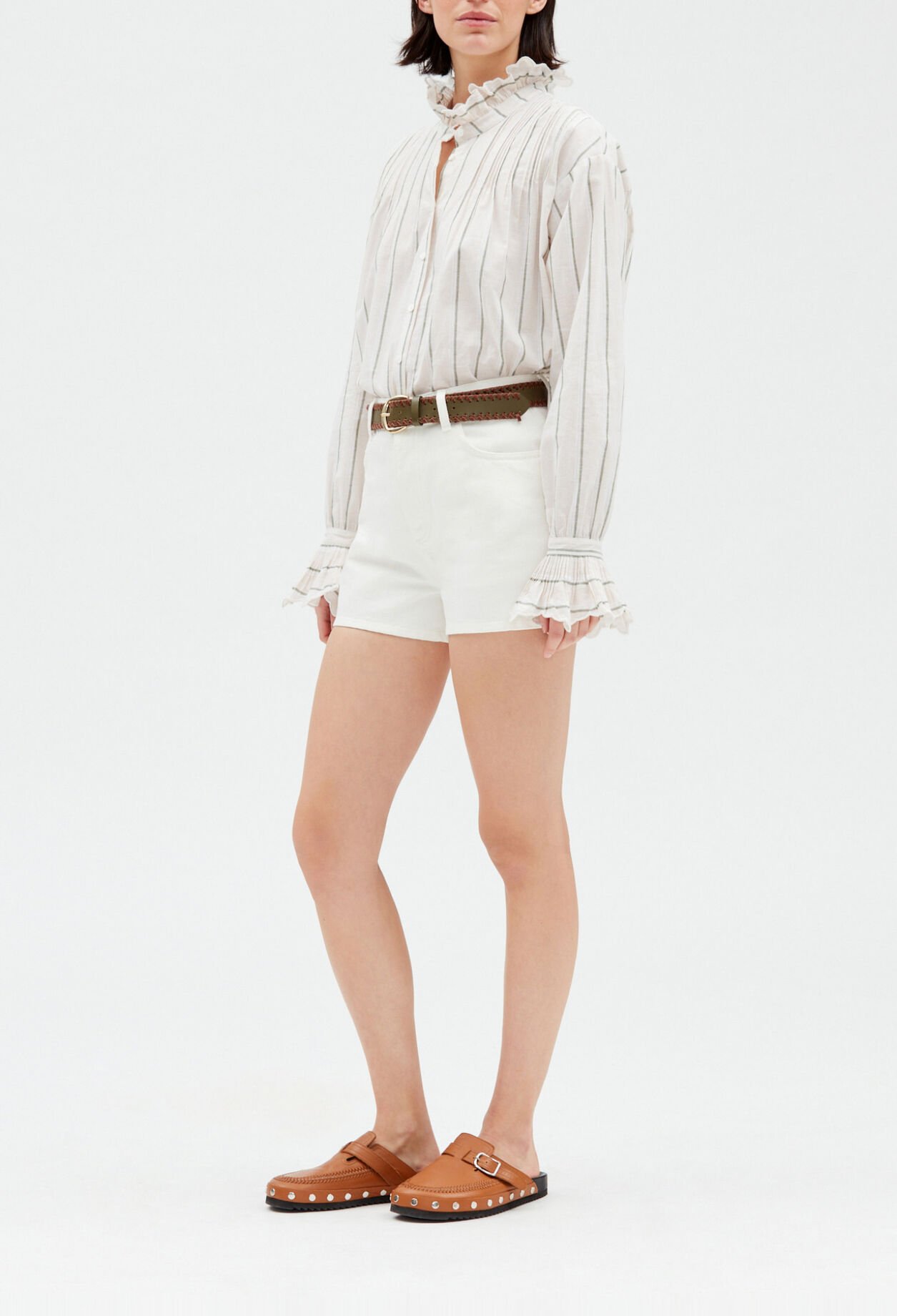 Off-white denim shorts