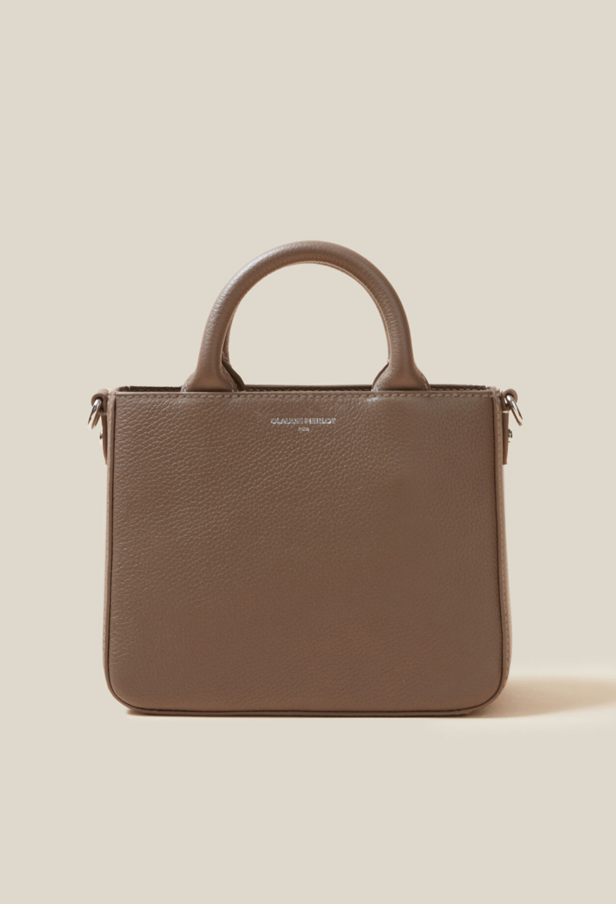 Anouck grained leather chain bag