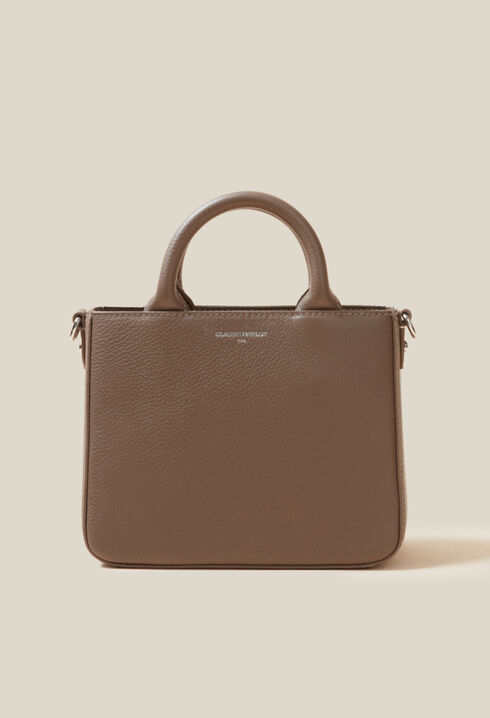 Anouck grained leather chain bag