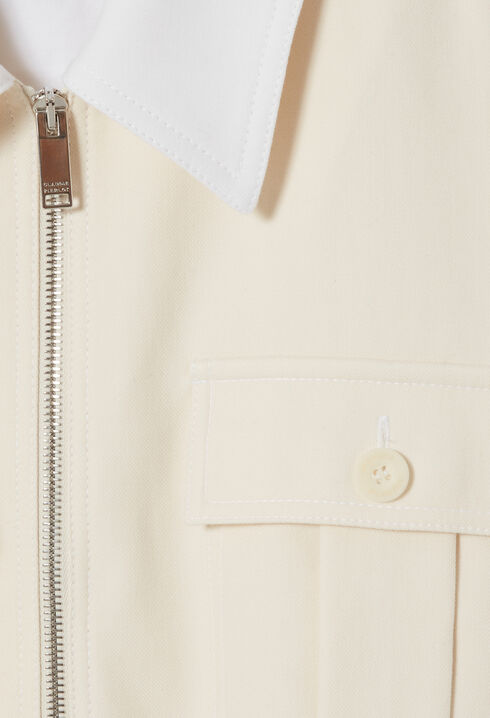 Cotton shirt collar jacket