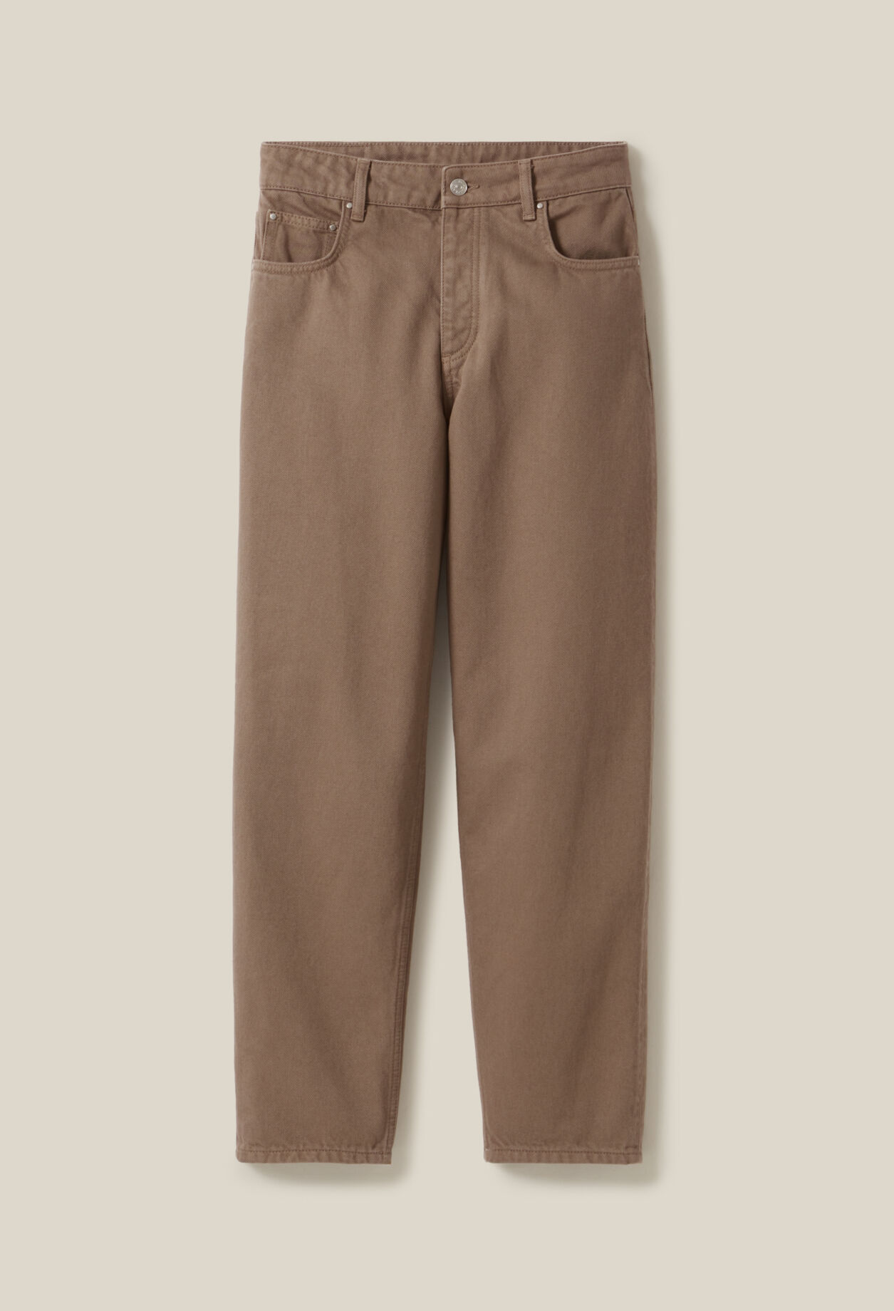 Luc taupe high-waisted jeans