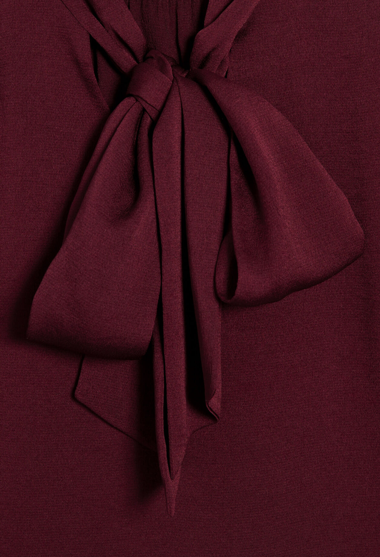 Burgundy pussy bow blouse