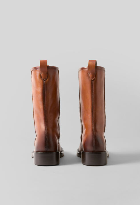 Smooth leather western boots