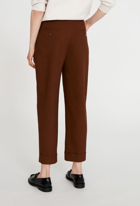 Pantalon marron tailleur