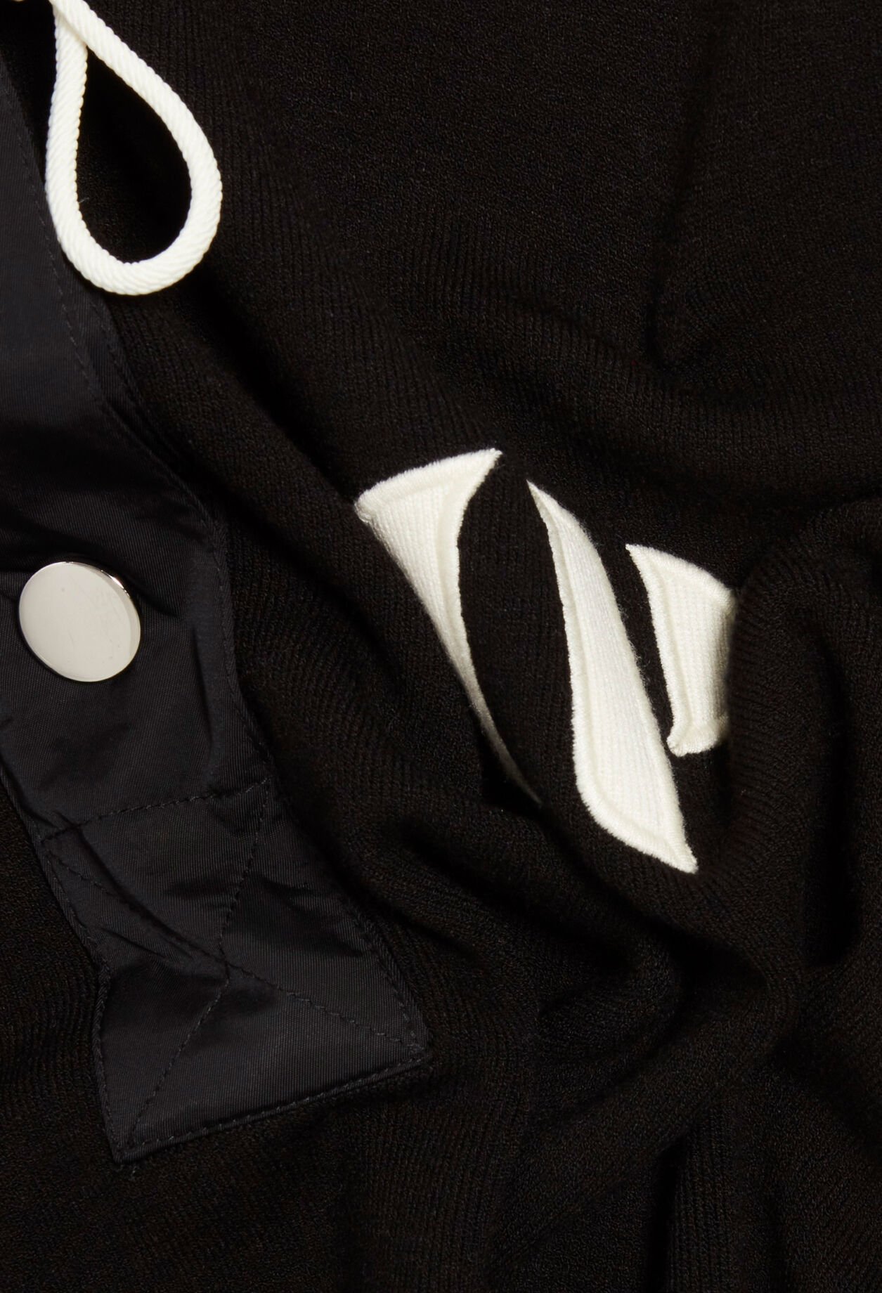 Black jumper dress with zipped rollneck