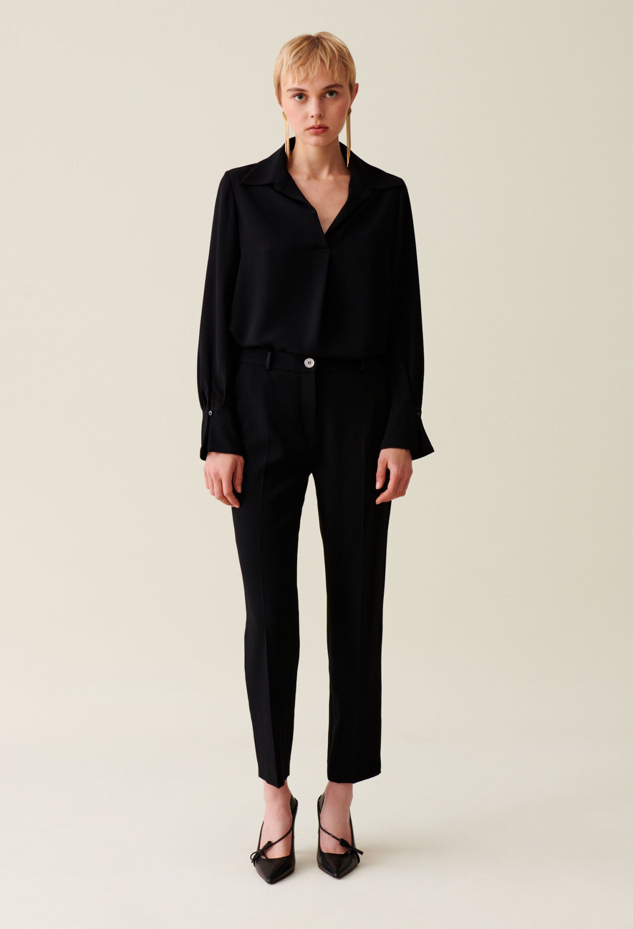 Black floaty blouse 