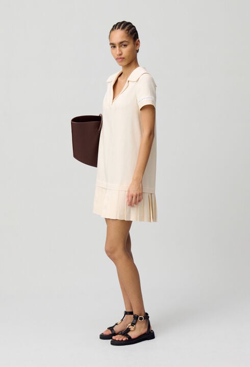 Pleated Mini Dress