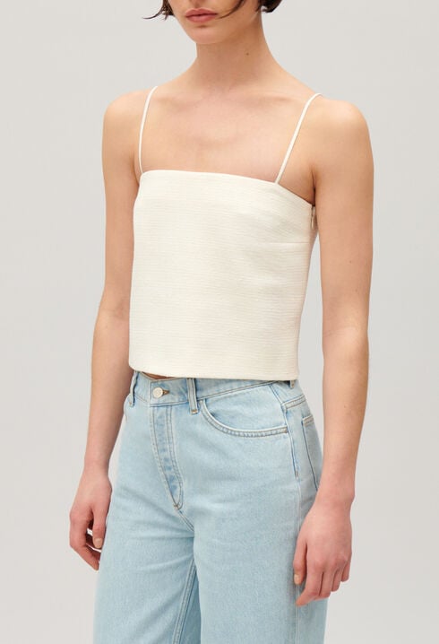 Tweed crop top
