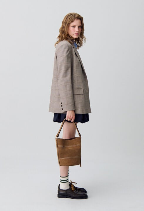 Solveig Suede Bucket Bag
