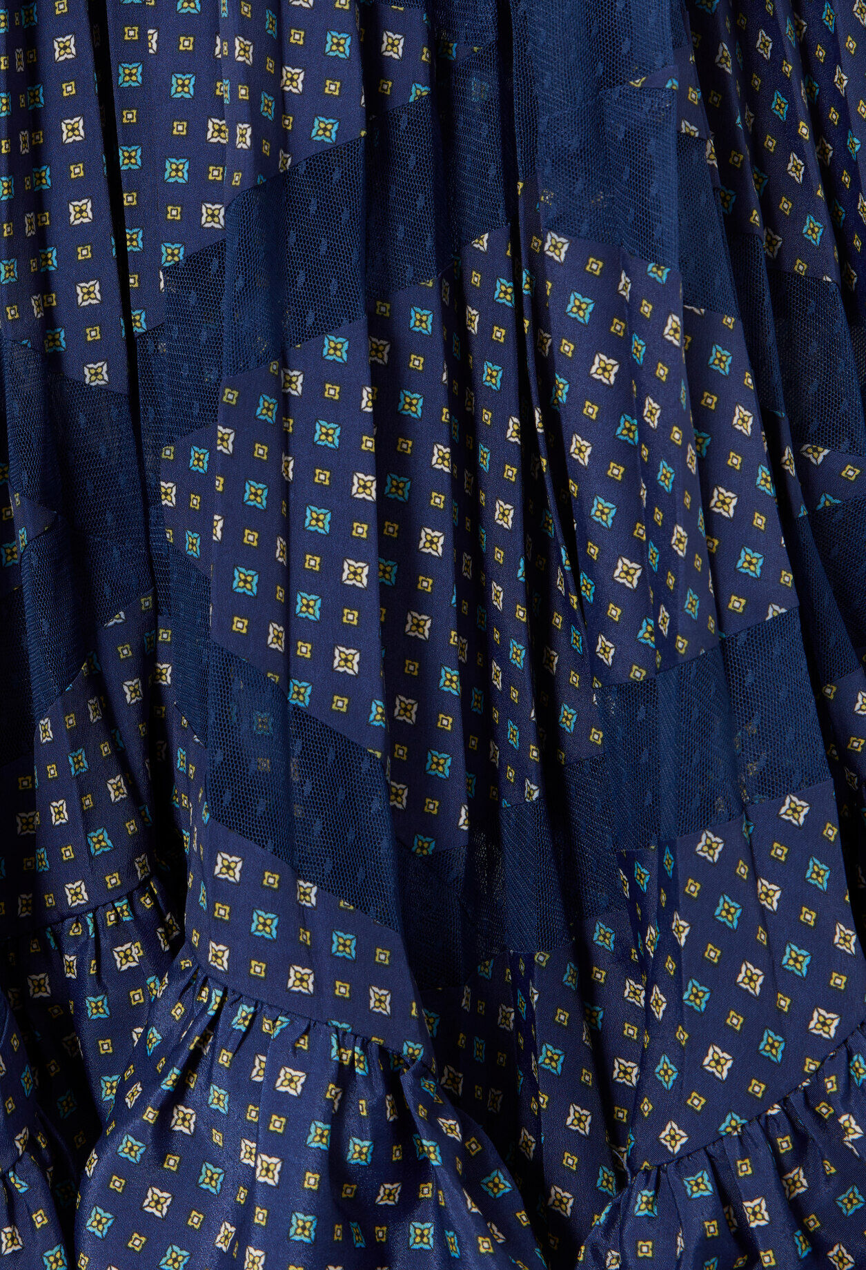 Printed Pleated Maxi Skirt