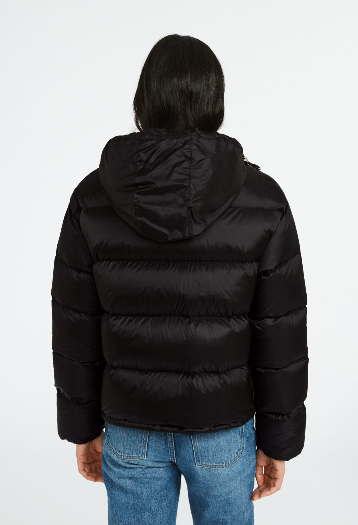Quilted hooded puffer jacket