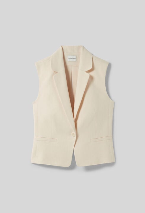 Sleeveless tailored blazer