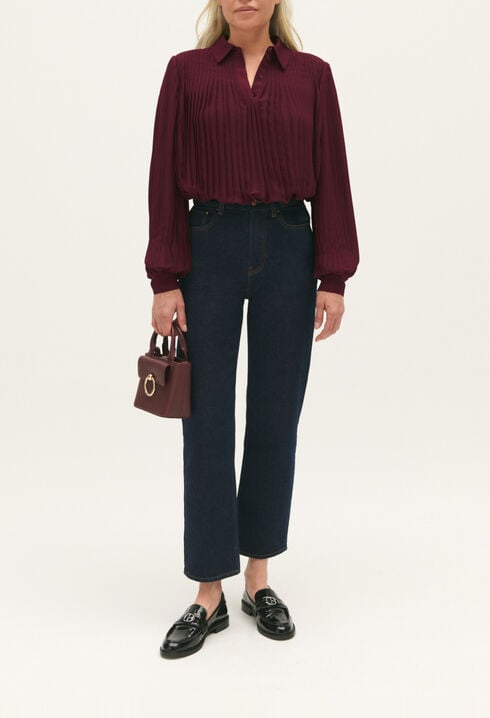 Pleated blouse