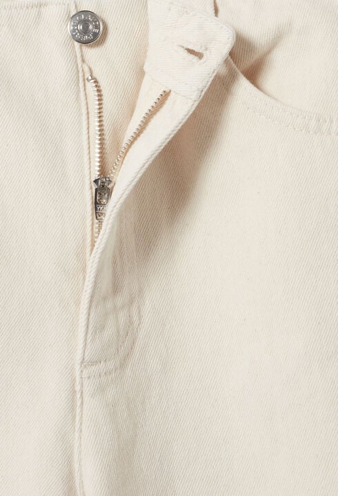 Ecru denim Bermuda shorts