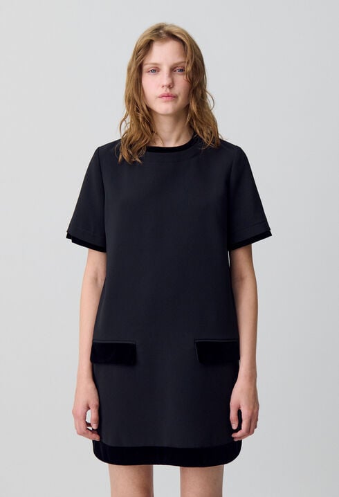 Short velvet dress